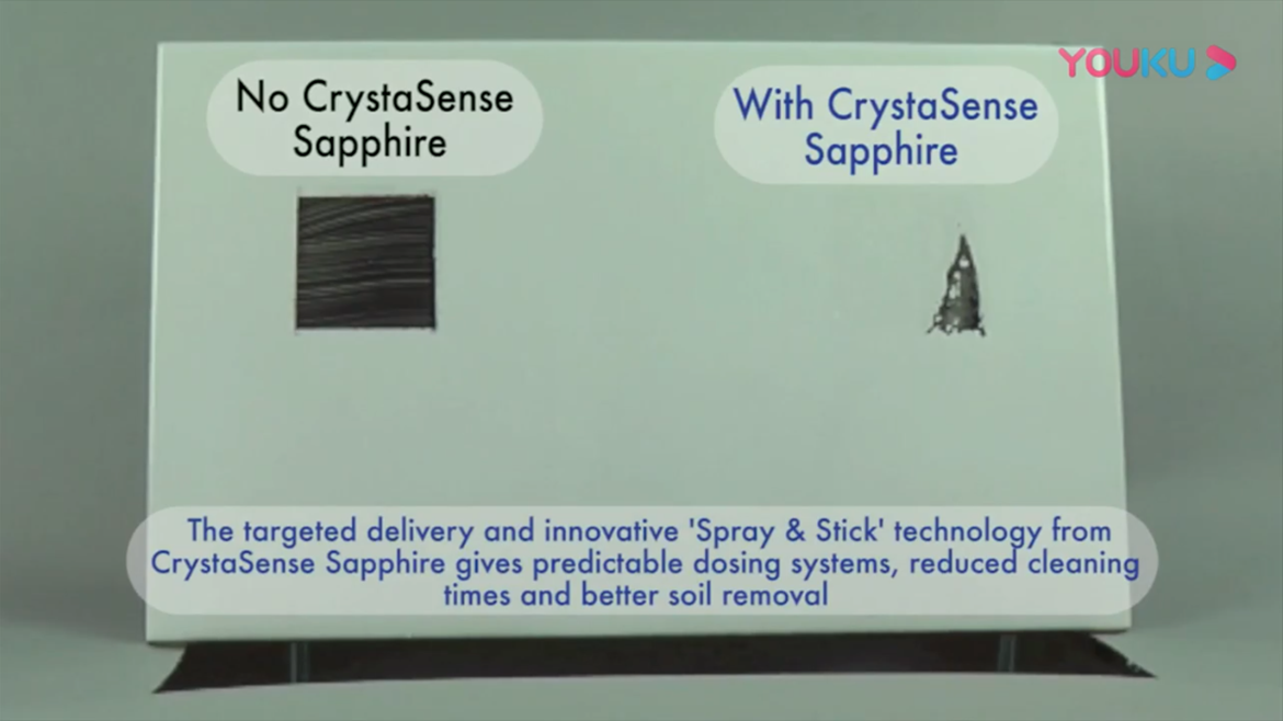 CrystaSense Sapphire "喷粘 "技术